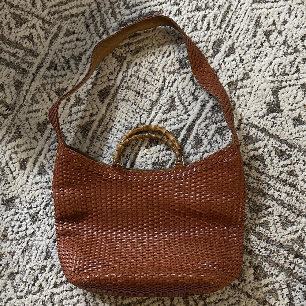 Gucci Brown Woven Shoulder Bag